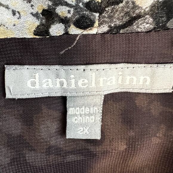 Daniel Rainn Plus Size Cardigan Womens 2X Snake Print Flowy Lightweight Summer - Picture 4 of 7